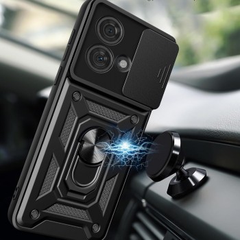 5in1 smūgiams atsparus dėklas su kameros apsauga - juodas (Motorola Edge 40 Neo)